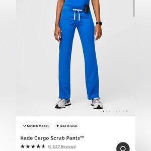 FIGS Deep Royal Blue - Kade Tall Cargo Scrubs